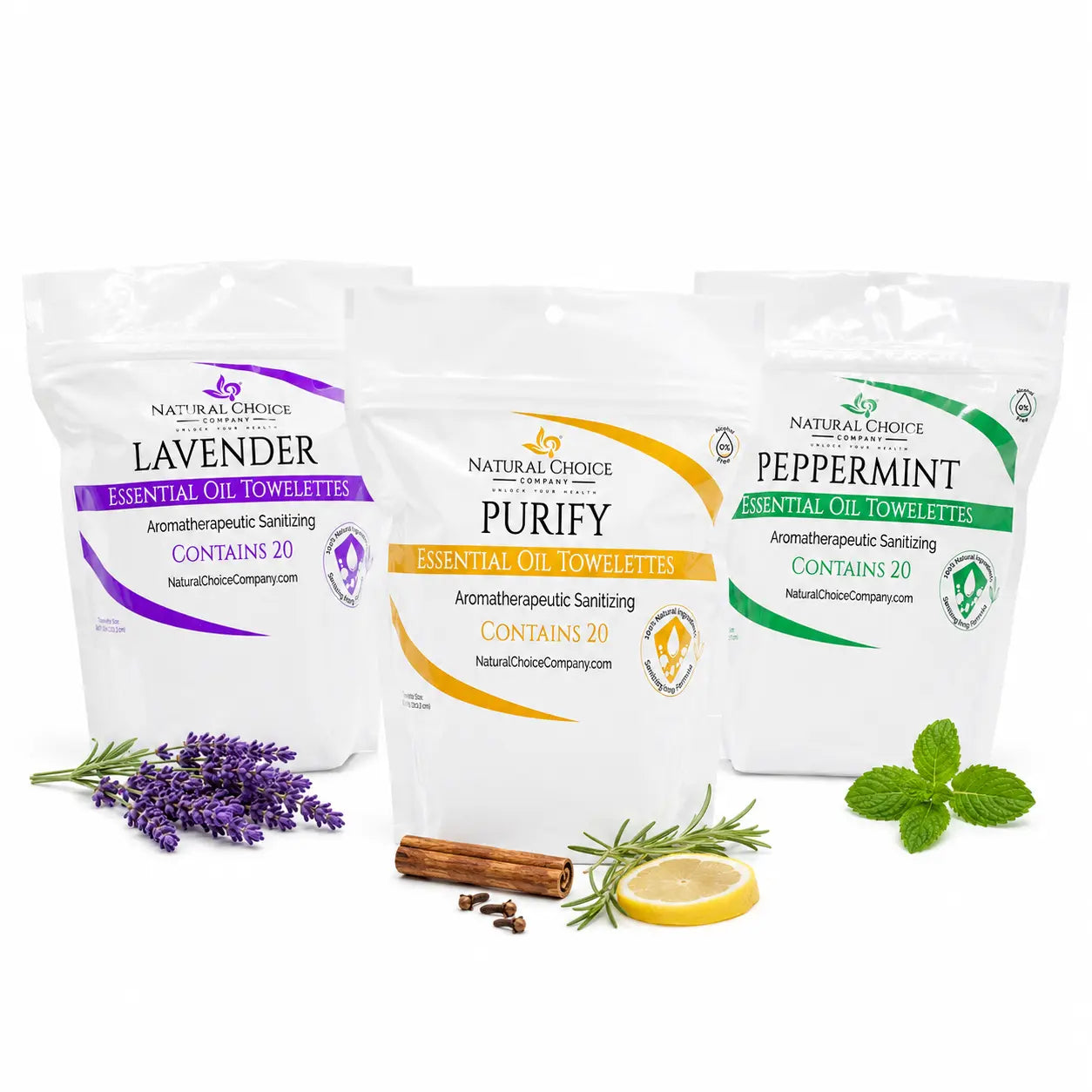 Natural Choice 20-count towelette pouch