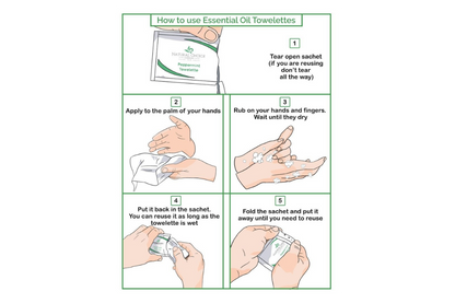 Peppermint Essential Oil Invisible Glove Towelettes