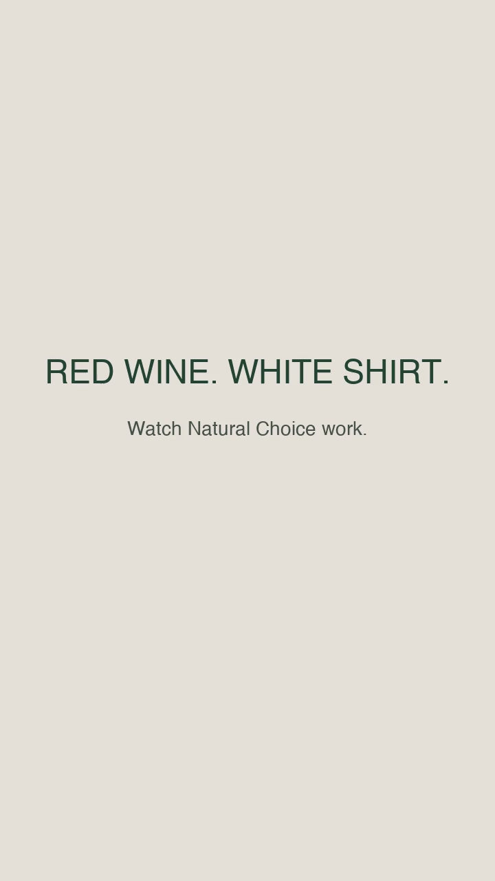 Load video: A real stain-removal demonstration with Natural Choice.
