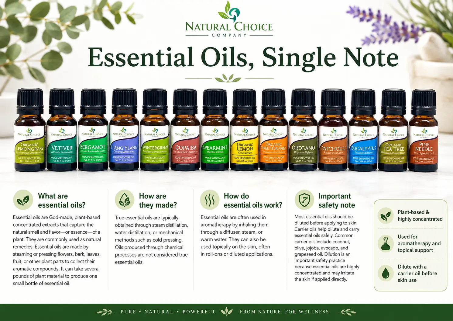 Natural Choice single-note essential oils